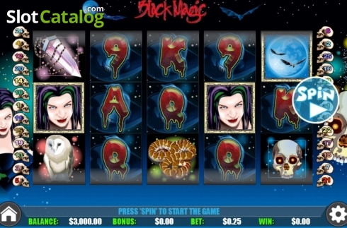 Game Screen. Black Magic (WGS Technology) slot