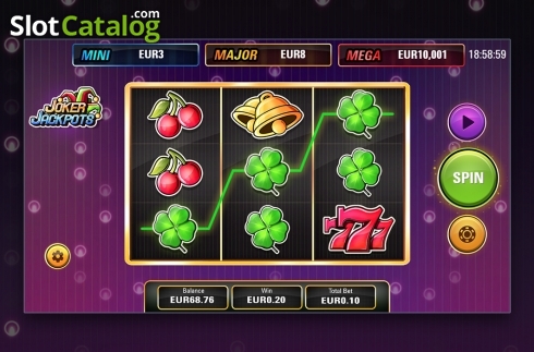Win Screen. Joker Jackpots (Electric Elephant) slot