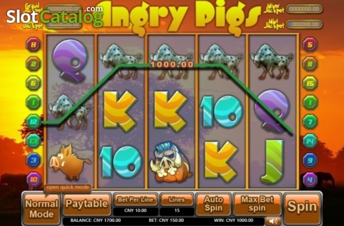 Win Screen. Angry Pigs slot
