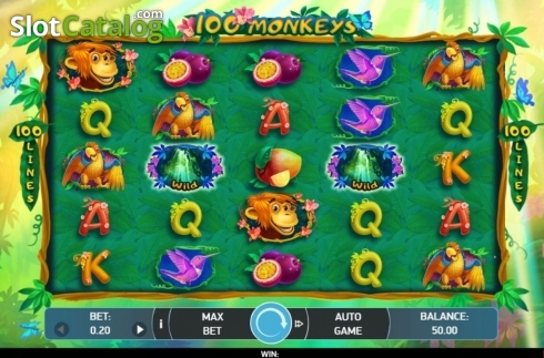 画面2. 100 Monkeys カジノスロット