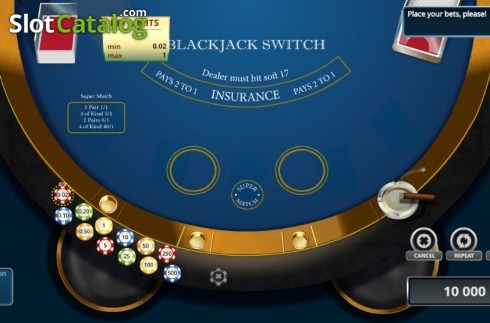 Game Screen 1. Blackjack Switch (Novomatic) slot