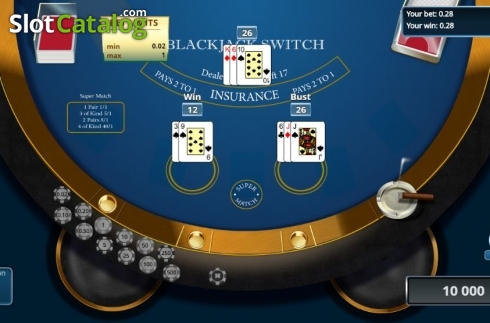 Game Screen 3. Blackjack Switch (Novomatic) slot