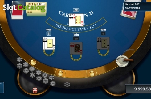 Bildschirm3. Caribbean Blackjack (Novomatic) slot