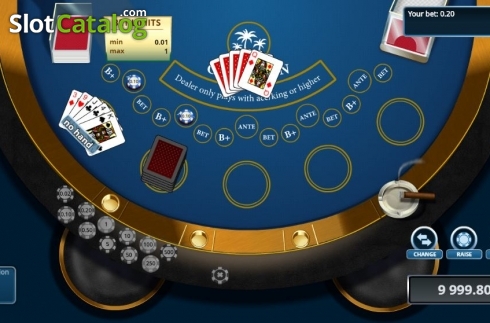 Game Screen 1. Caribbean Poker (Novomatic) slot