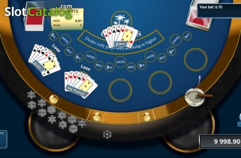 Game Screen 3. Caribbean Poker (Novomatic) slot