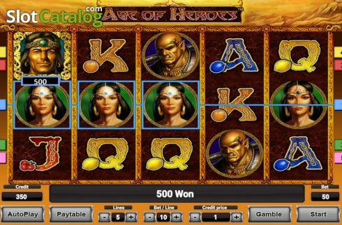 Game workflow 2. Age Of Heroes Deluxe slot