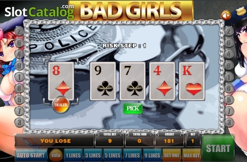 Gamble game 2. Bad Girls slot