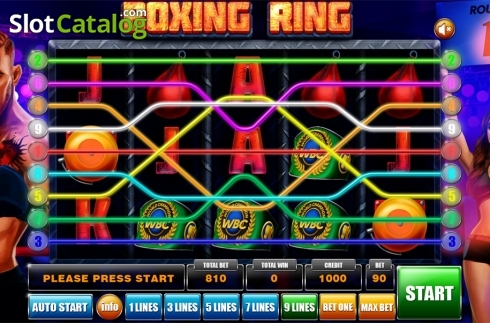 Reels screen. Boxing Ring slot