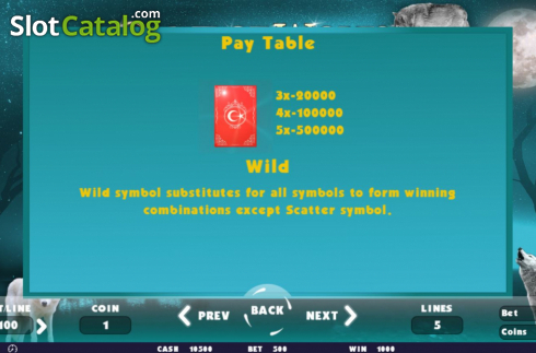 Bildschirm6. Game of Wolfs slot