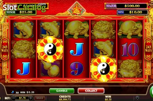 Win screen. Wheel of Prosperity Dragon slot
