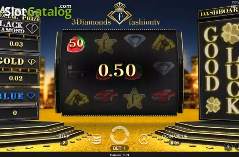 Win screen 2. 3 Diamonds FashionTv slot
