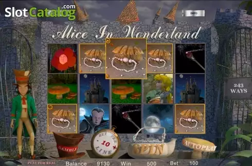 Win screen. Alice in Wonderland (BetConstruct) slot