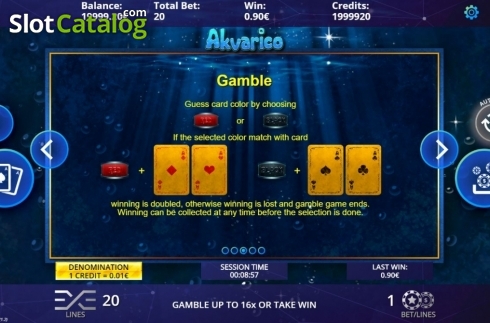 Gamble. Akvarico slot