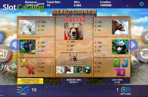 Bildschirm4. Bears Corner slot