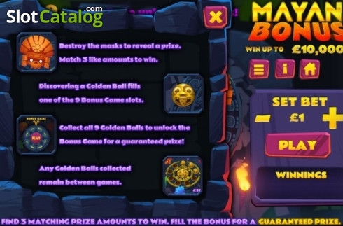 Bildschirm6. Mayan Bonus slot