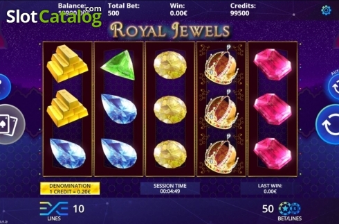 Reel Screen. Royal Jewels (DLV) slot