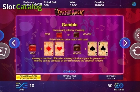 Gamble. Symphomagic slot