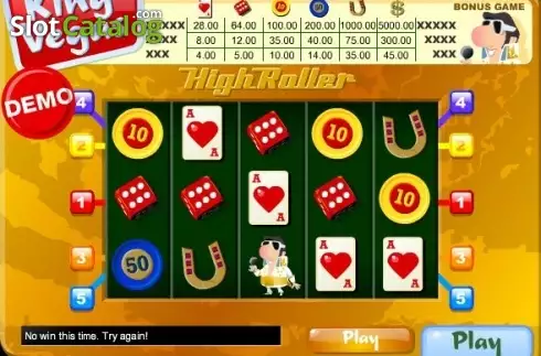 Game Workflow screen. King Vegas slot