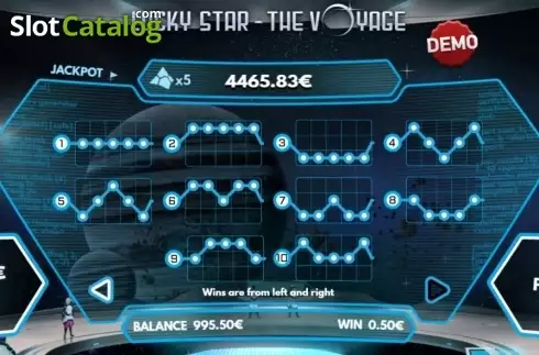 Bildschirm5. Lucky Star The Voyage slot
