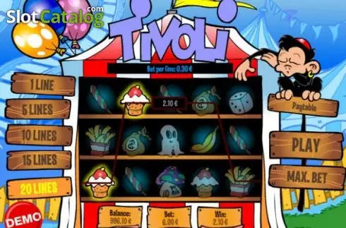 Win Screen. Tivoli (PAF) slot