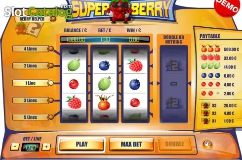 Reels screen. Super Berry slot