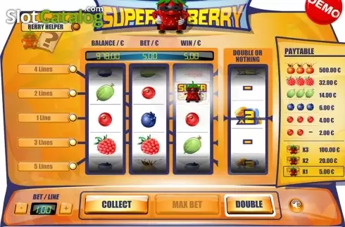 Wild win screen. Super Berry slot