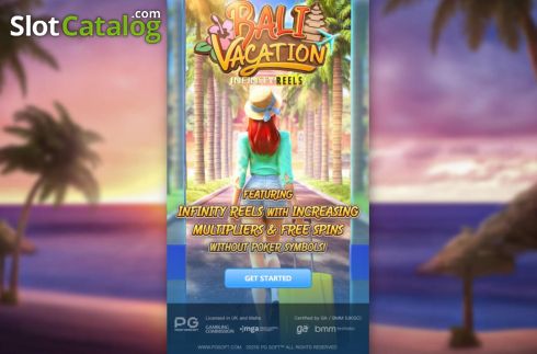 Start Screen. Bali Vacation Infinity Reels slot