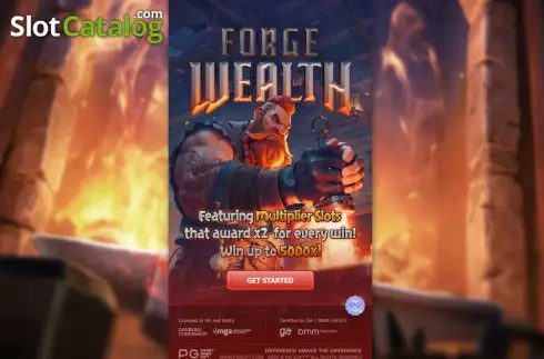 Start Screen. Forge of Wealth slot