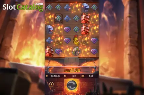 Win Screen. Forge of Wealth slot