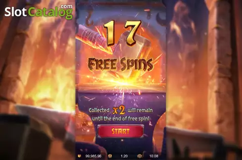 Free Spins Win Screen 2. Forge of Wealth slot