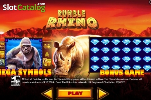 Bildschirm2. Rumble Rhino slot