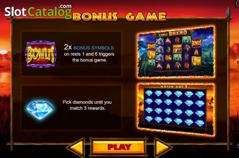 Bonus Game. Rumble Rhino slot