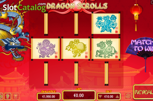 Game Screen 2. Dragon Scrolls Scratch slot