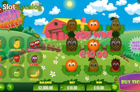 Win Screen. Fruit Basket Scratch slot