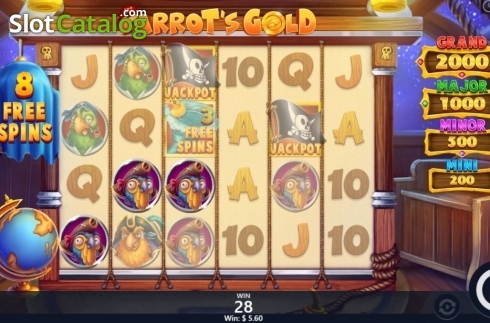 Bildschirm7. Parrot's Gold slot