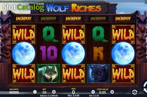 Reel Screen. Wolf Riches slot