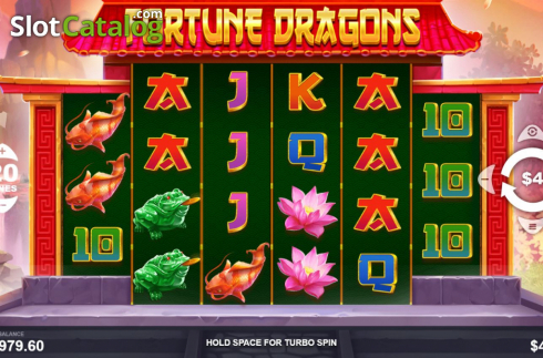 画面4. Fortune Dragons (Wizard Games) カジノスロット