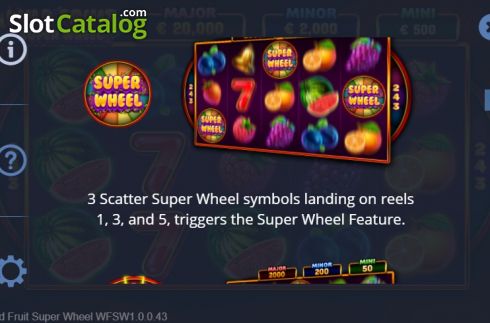 Paytable 3. Wild Fruit Super Wheel slot