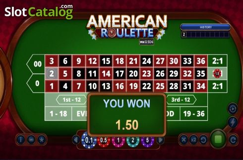画面4. American Roulette (Wizard Games) カジノスロット