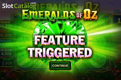 Bildschirm5. Emeralds of Oz slot
