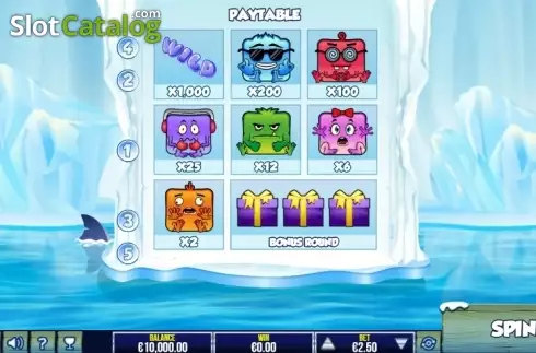 Paytable . Arctic Madness slot