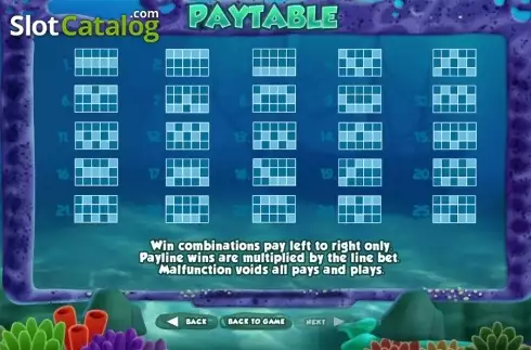 Paytable 2. Fish And Chips (Wizard Games) slot