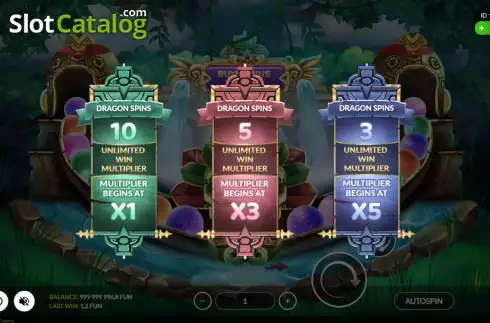 Bonus Game screen. Dragon Force slot