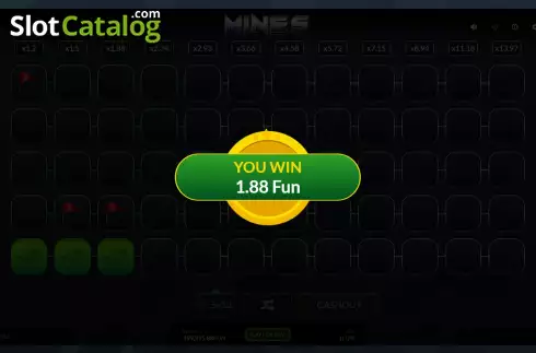Win screen. Mines (Pascal Gaming) slot