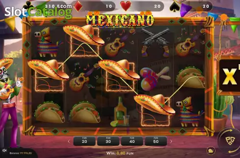 Win screen. Mexicano slot