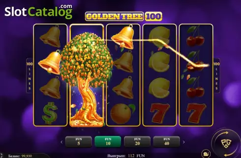 Win screen. Golden Tree 100 slot
