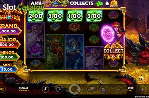 Collect Feature 1. Dungeons and Diamonds slot