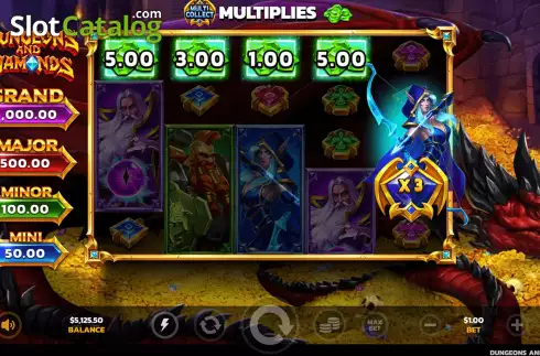 Collect Feature 2. Dungeons and Diamonds slot