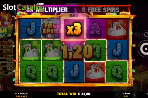Free Spins Win Screen 2. Chicken Night Fever slot