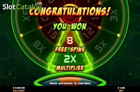 Free Spins Win Screen 3. Galactic Invaders slot